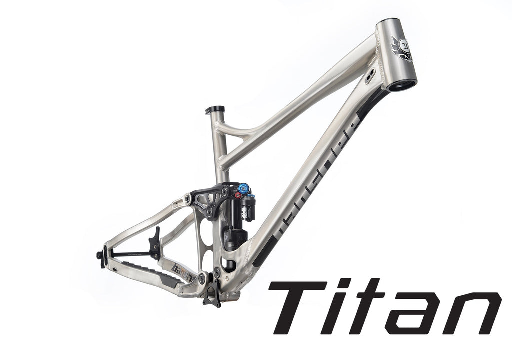 Titan V3.2 Frame - NO SHOCK - Large Tint Raw With Charcoal Decals, Headset