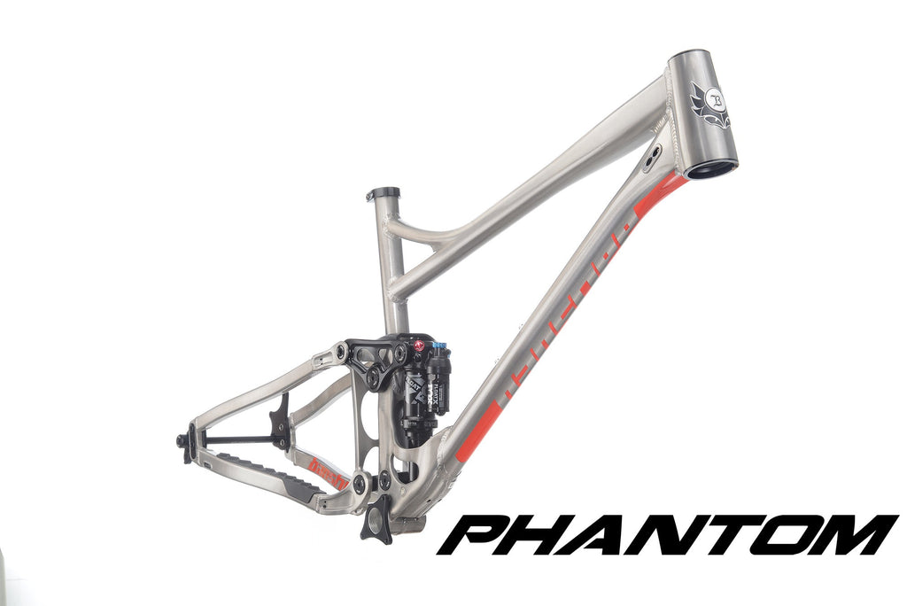 Phantom V3.2 Frame - NO SHOCK - Medium Tint Raw With Red Decals, Headset