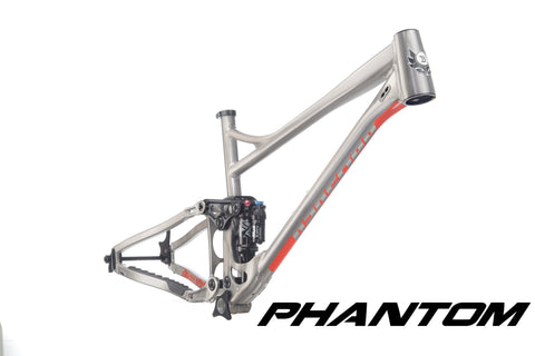 Phantom V3.2 Frame - NO SHOCK - Medium Tint Raw With Red Decals, Headset