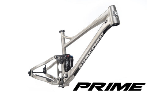Prime V3.2 Frame - NO SHOCK - XL Tint Raw With Charcoal Decals, Headset
