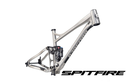 Spitfire V3.2 Frame - NO SHOCK - Large Tint Raw With Green Decals, Headset