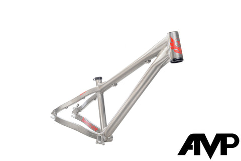 Amp Frameset - Short - Raw With Red Decals, Headset