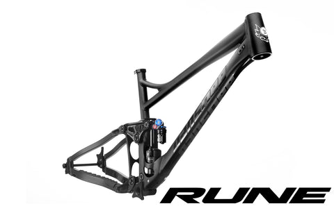 Rune V3.2 Frameset - Medium Stealth Black, FOX Float X2 Performance Shock, Headset