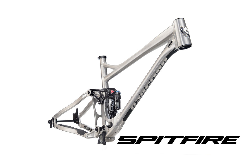 Spitfire V3.2 Frameset - XL Tint Raw With Green Decals, FOX Float X Performance Elite Shock, Headset
