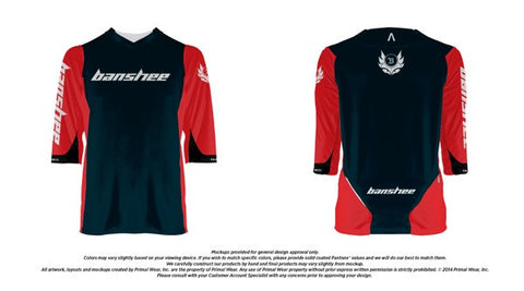 Small Black/Red - Banshee Enduro Jersey